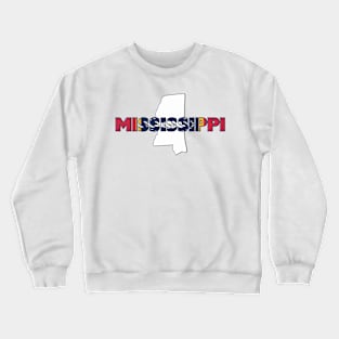 Mississippi Colored State Letters Crewneck Sweatshirt